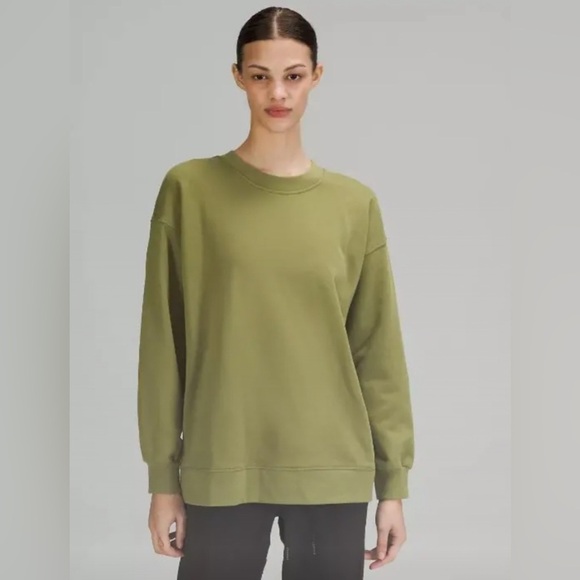 lululemon athletica Tops - LuluLemon Perfectly Oversized Crew In Green Size Medium/ Large